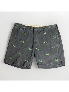 POLO Ralph Lauren Mens Size 40 Slim GI Fit Navy Blue Embroidered Whale Shorts
